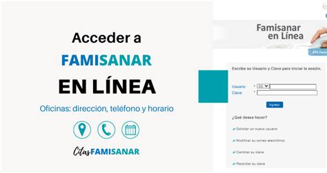 citas famisanar colsubsidio en linea|Famisanar en Línea 【 Acceso a Servicios 】2024